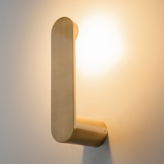 Настенный светильник Connect латунь, белый абажур 7