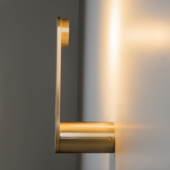 Настенный светильник Connect латунь, белый абажур 5