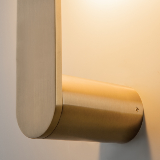 Настенный светильник Connect латунь, белый абажур 10