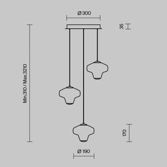 Подвесной светильник Sirocco латунь, белый, 3 плафона 3