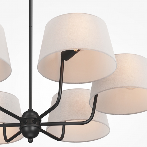 Подвесной светильник Modesto черный, бежевый абажур 2