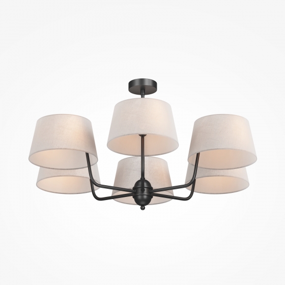 Подвесной светильник Modesto черный, бежевый абажур 4