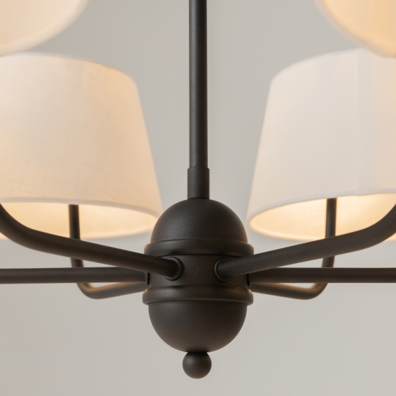 Подвесной светильник Modesto черный, бежевый абажур 9