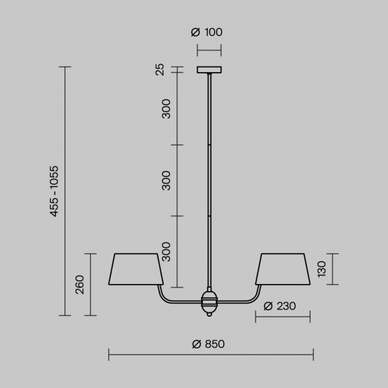 Подвесной светильник Modesto черный, бежевый абажур 7