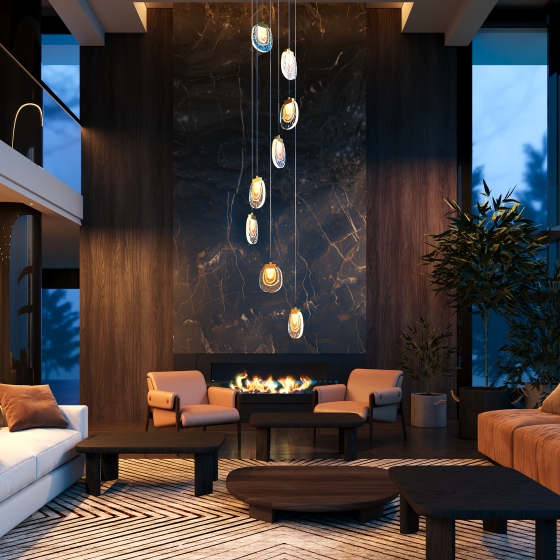 Подвесной светильник Biology латунь, стекло, 550 мм 3