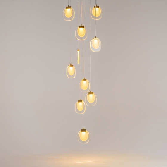 Подвесной светильник Biology латунь, стекло, 550 мм 10