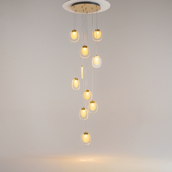 Подвесной светильник Biology латунь, стекло, 550 мм 14