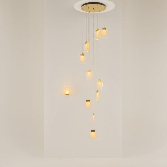 Подвесной светильник Biology латунь, стекло, 550 мм 15