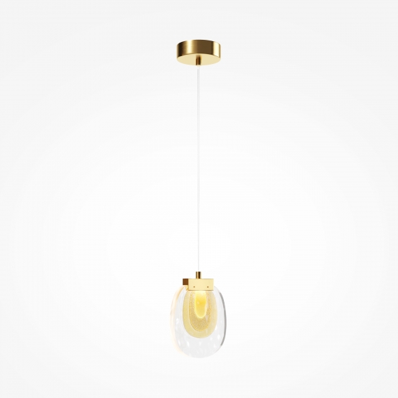 Подвесной светильник Biology прозрачный, латунь 6