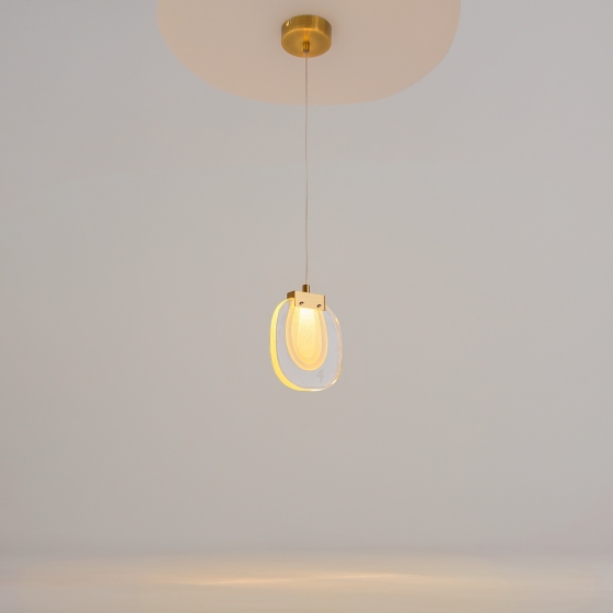 Подвесной светильник Biology прозрачный, латунь 10