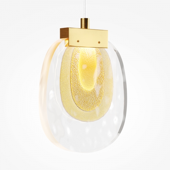 Подвесной светильник Biology прозрачный, латунь 7