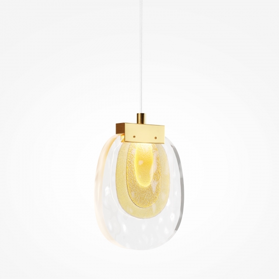 Подвесной светильник Biology прозрачный, латунь 5