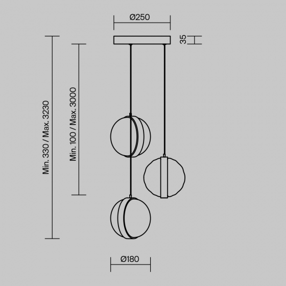 Подвесной светильник Misterio разноцветный, черный 4