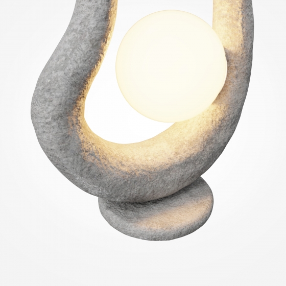 Настольный светильник Opus серый, стекло, 38 см 3