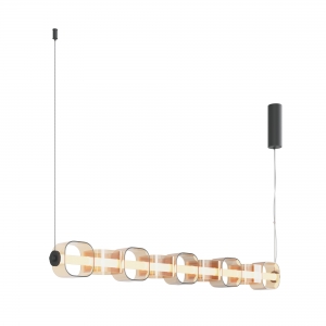 Подвесной светильник Ritmo янтарный, черный