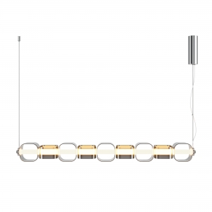 Подвесной светильник Ritmo дымчатый хром 115 см