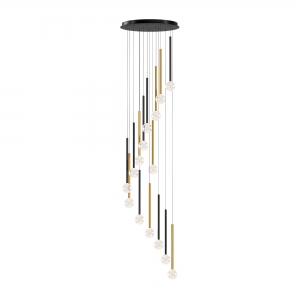 Подвесной светильник Bubble dream черный и латунь