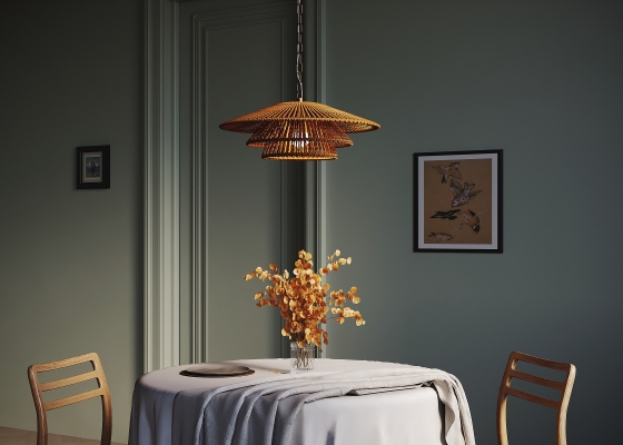 Подвесной светильник Costa терракотовый, латунь 2