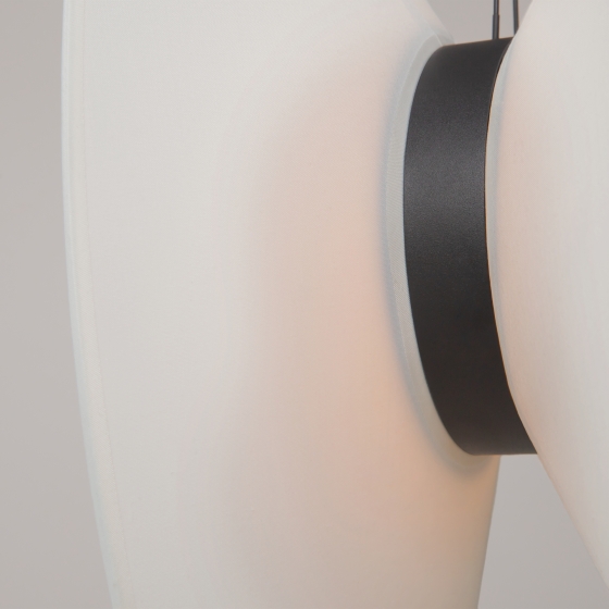 Подвесной светильник Evolution черный, белый абажур 12