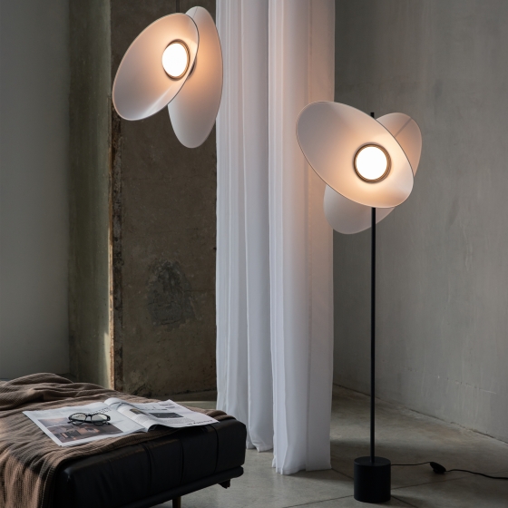 Подвесной светильник Evolution черный, белый абажур 8