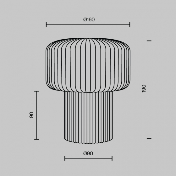Настольный светильник Omaggio бежевый, стекло, 19 см 9