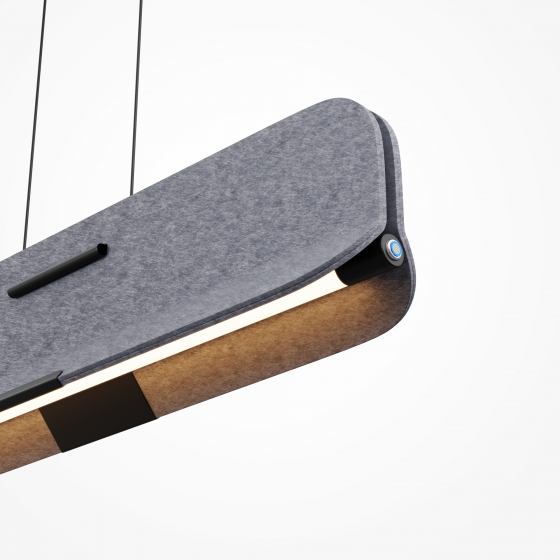 Подвесной светильник Optimista черный, бежевый фетр 900 мм 4