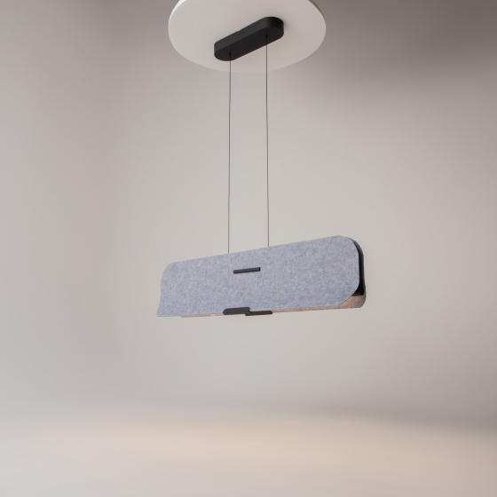 Подвесной светильник Optimista черный, бежевый фетр 900 мм 12