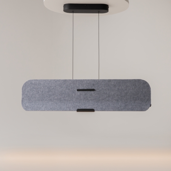 Подвесной светильник Optimista черный, бежевый фетр 900 мм 14