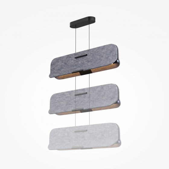 Подвесной светильник Optimista черный, бежевый фетр 900 мм 7