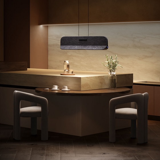 Подвесной светильник Optimista черный, бежевый фетр 900 мм 9