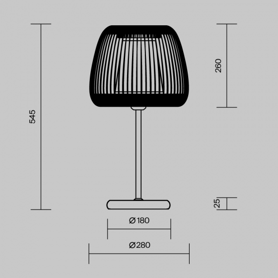 Настольный светильник Киригами черный 5