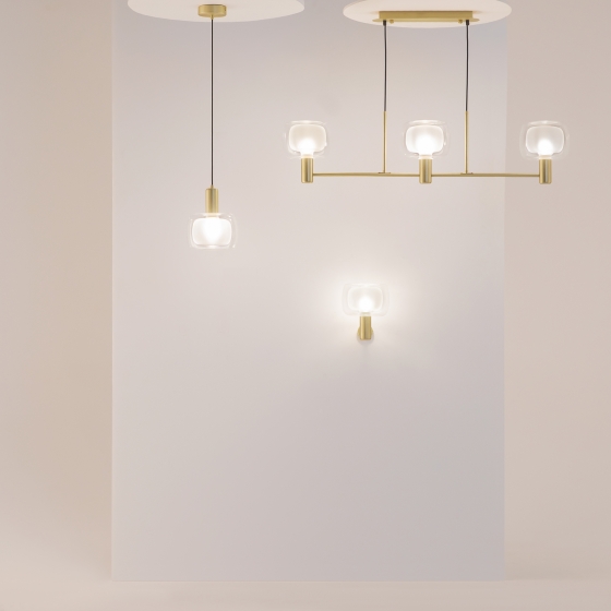 Подвесной светильник Vision прозрачный, золото 6