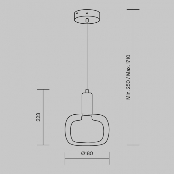 Подвесной светильник Vision прозрачный, золото 10