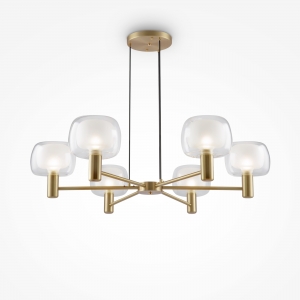 Подвесной светильник Vision золото, стекло, 6 плафонов