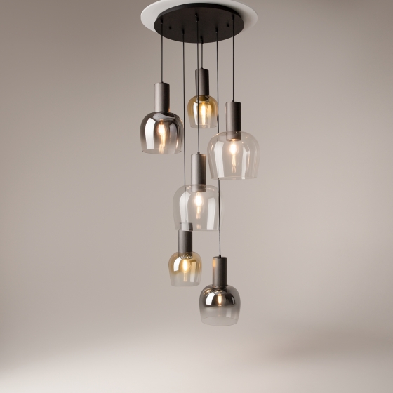 Подвесной светильник Smart Casual черный, 6 плафонов 11