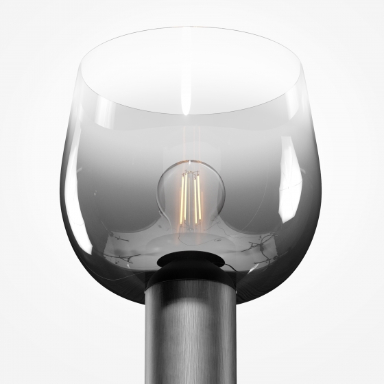 Настольный светильник Modern черный, дымчатый абажур 3