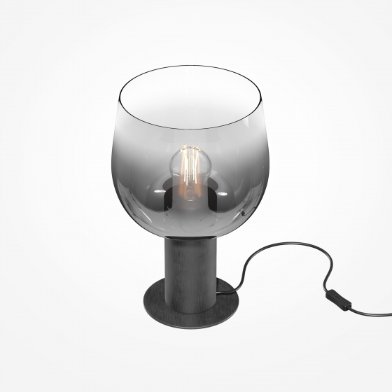 Настольный светильник Modern черный, дымчатый абажур 5