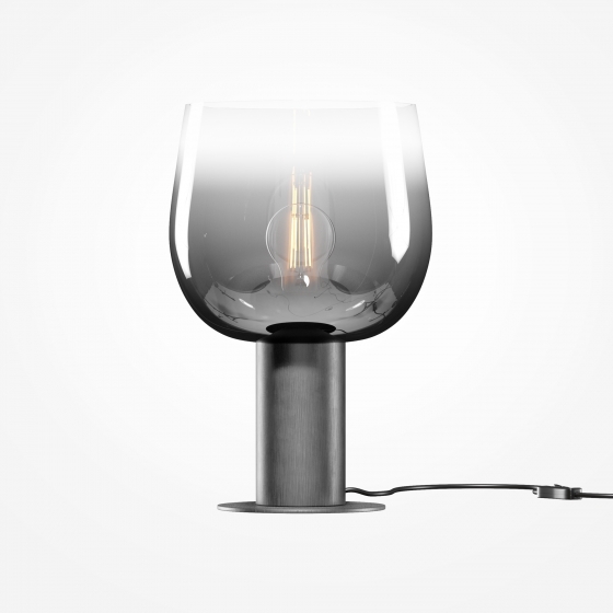 Настольный светильник Modern черный, дымчатый абажур 4