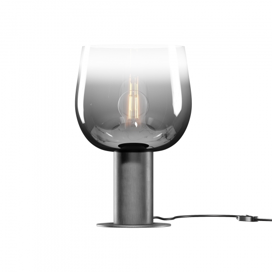 Настольный светильник Modern черный, дымчатый абажур 1