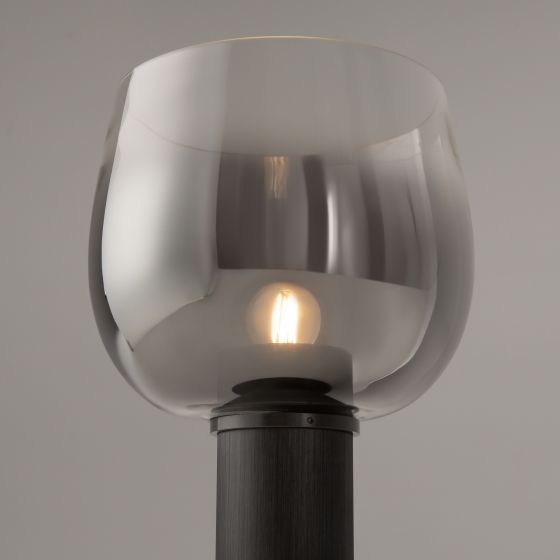 Настольный светильник Modern черный, дымчатый абажур 7