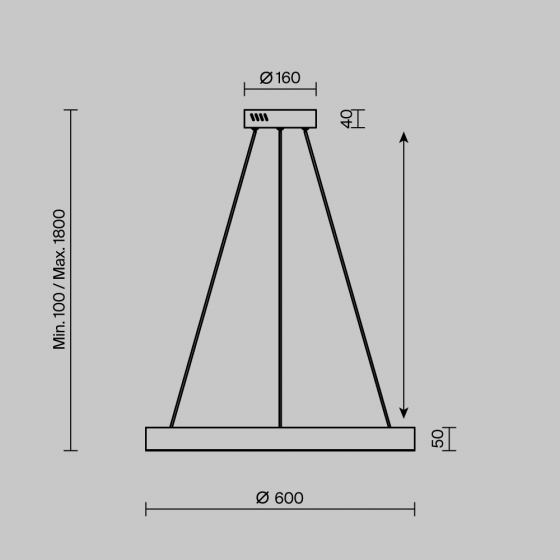 Подвесной светильник Saturno латунь круглый 600мм 11