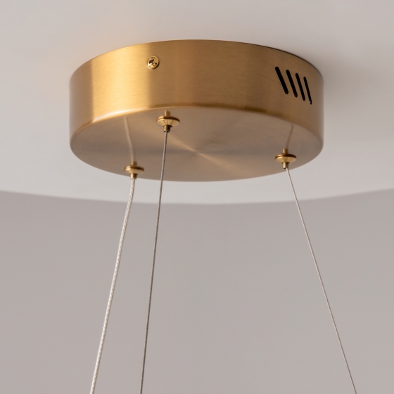 Подвесной светильник Saturno латунь круглый 600мм 9