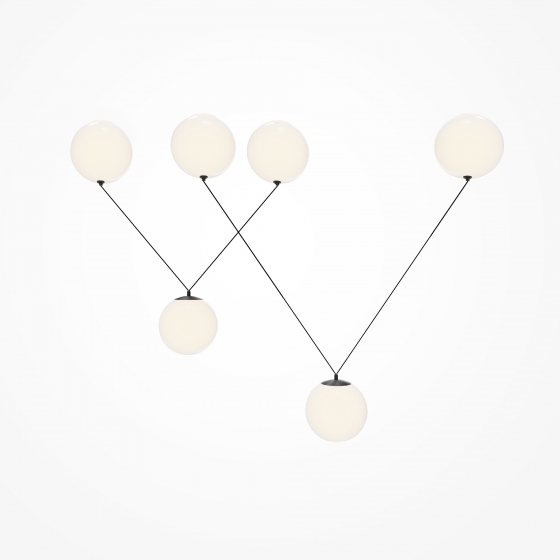 Подвесной светильник Twins белый, черный 6