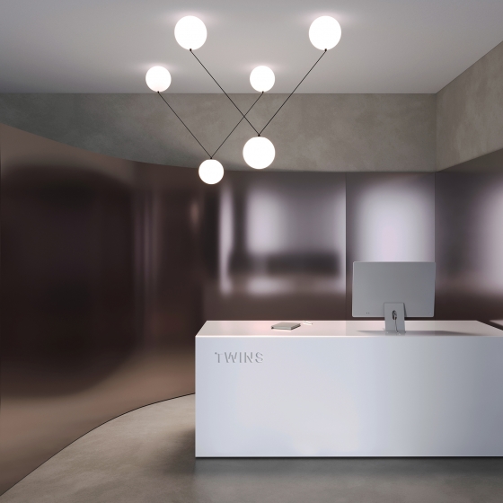 Подвесной светильник Twins белый, черный 4