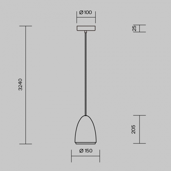 Подвесной светильник Pilastro черный, бетонный 9