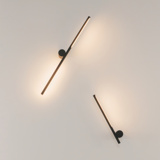 Настенный светильник Rotera черный, акриловый абажур 15