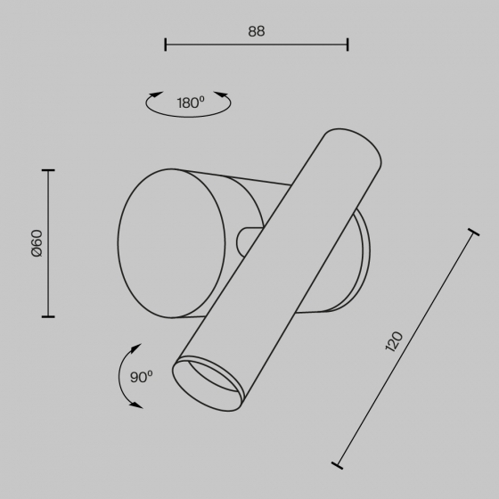 Настенный светильник Utility латунь 7