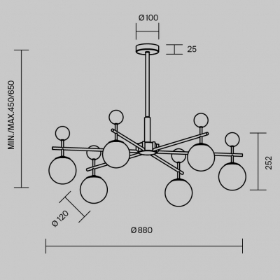 Подвесной светильник Museo 88X88X45 CM 8
