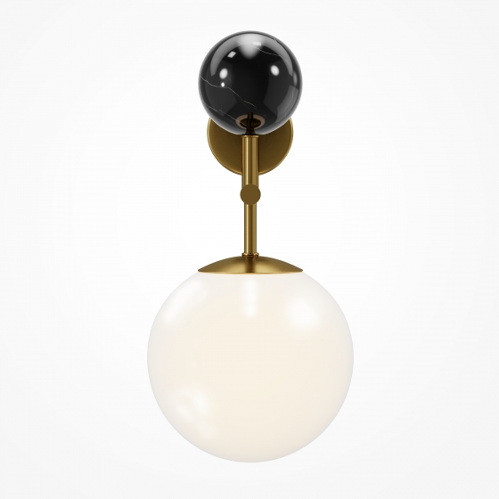 Настенный светильник Museo латунный, стекло белое 5