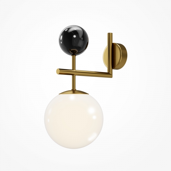 Настенный светильник Museo латунный, стекло белое 13